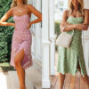 Floral floral split dress