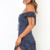 Floral Dress - Tube top shoulder dress
