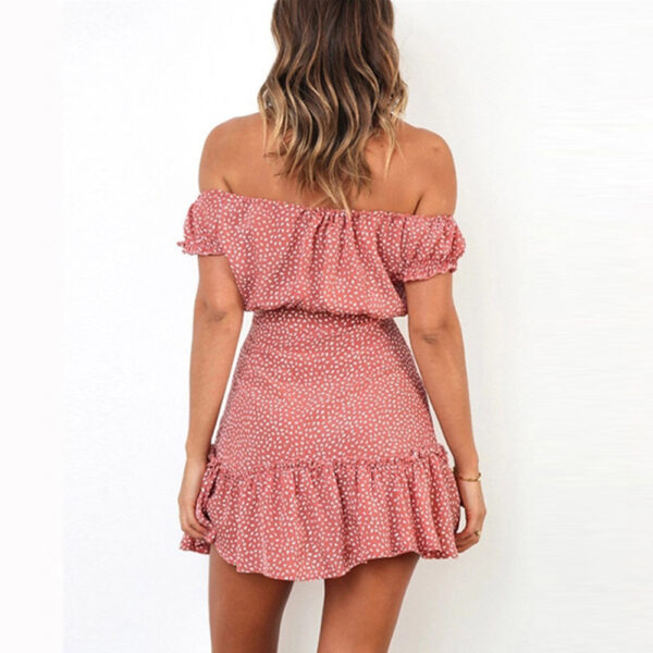 Floral Dress - Tube top shoulder dress