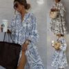 Autumn Casual Print Vacation Loose Dress