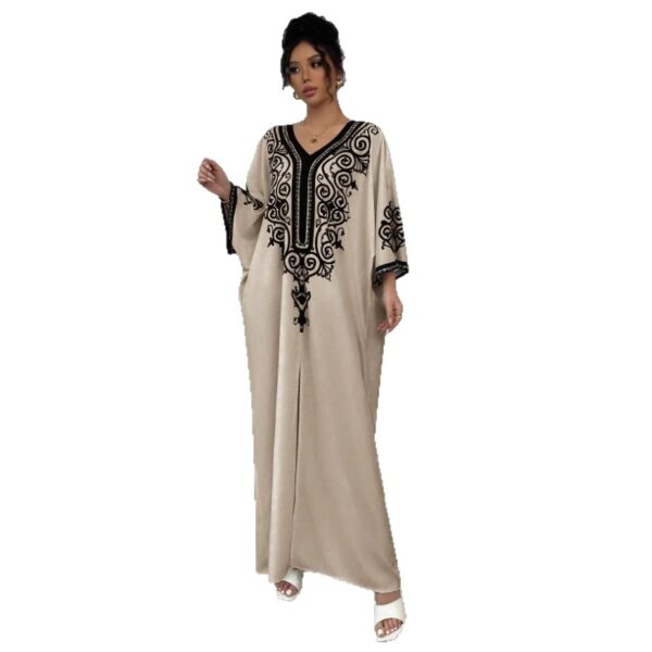 V-neck Positioning Flower Loose Printed Dress