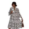 Autumn Casual Print Vacation Loose Dress