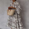 Autumn Casual Print Vacation Loose Dress